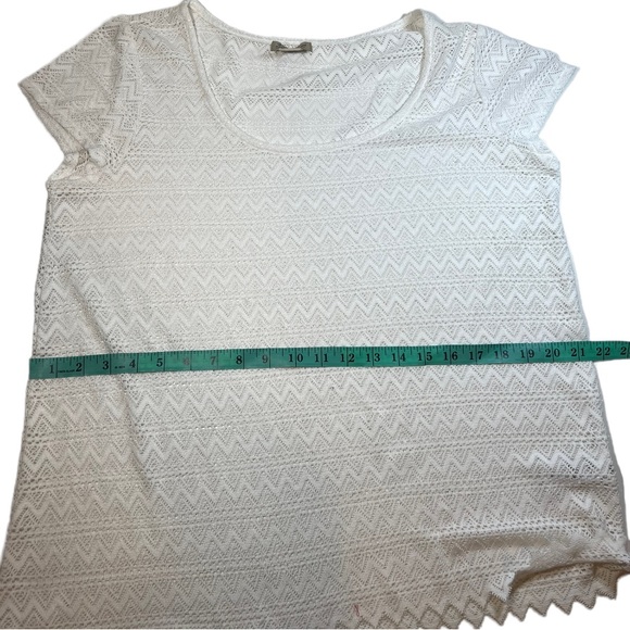 Lucky Brand Lace Boho Tee size L - Picture 15 of 16